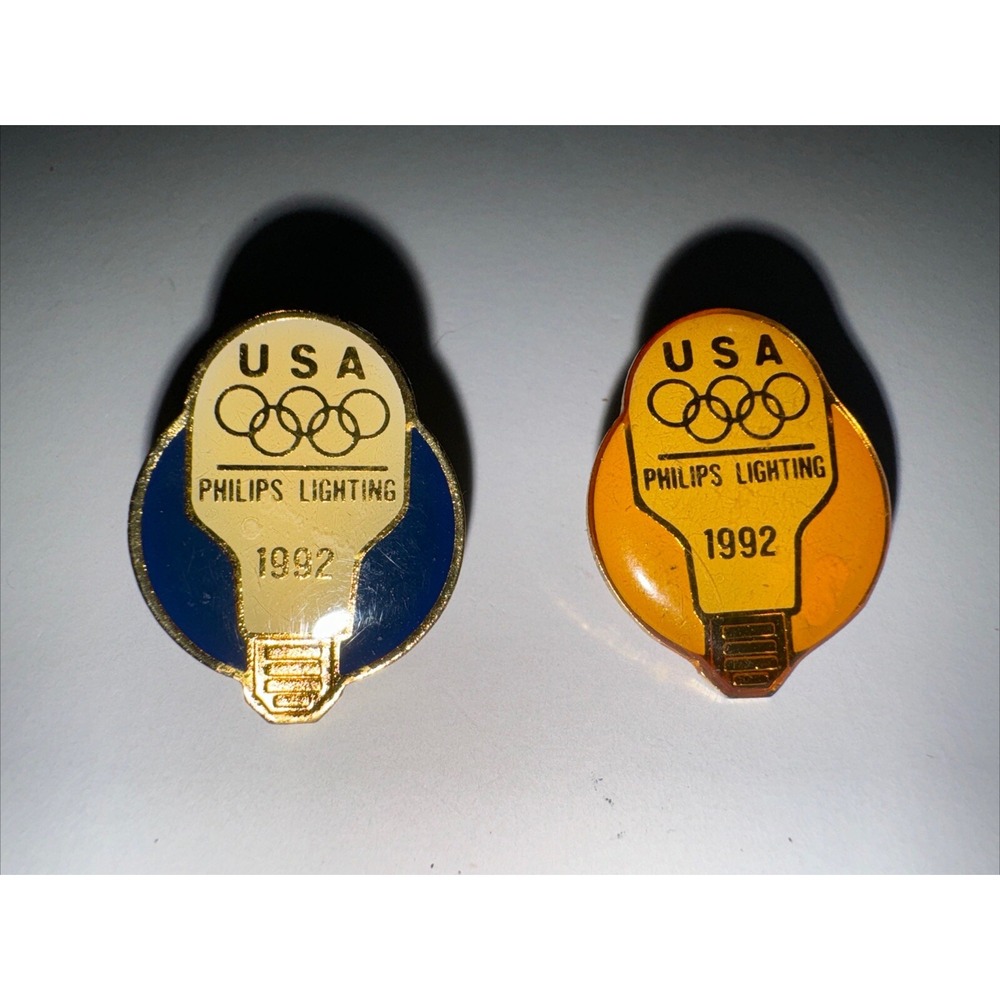 Olympics collection Pin Set of 8, 1988 - 1992 Used, AT&T, IBM, 7 Eleven, Philips - Picture 5 of 6